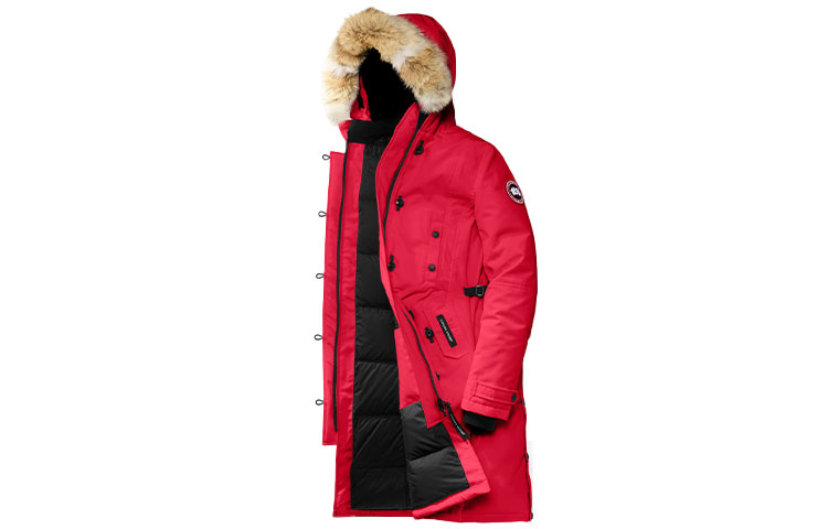 Order (Women) Canada Goose Kensington Red Label  Winter Parka with Detachable Fur Hood Red 2506L-11