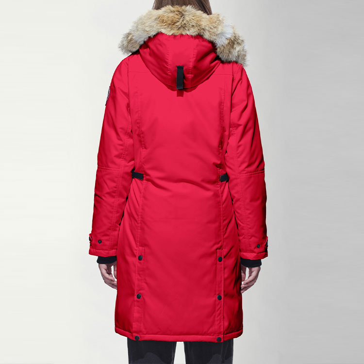 Shop (Women) Canada Goose Kensington Red Label  Winter Parka with Detachable Fur Hood Red 2506L-11