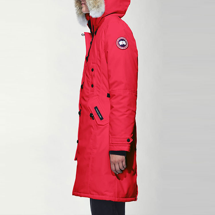 Purchase (Women) Canada Goose Kensington Red Label  Winter Parka with Detachable Fur Hood Red 2506L-11