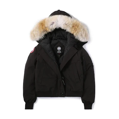 (Women) Canada Goose Labrador Bomber Down Jacket with Fur Trim Women’s Black 7967JL-61