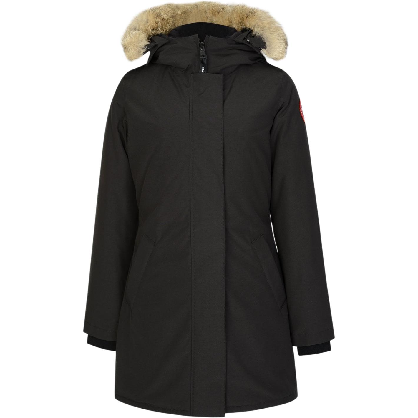 (Women) Canada Goose Logo Drawstring Parka Winter Jacket - Graphite 3037L-66