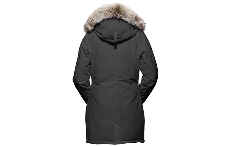 (Women) Canada Goose Logo Drawstring Parka Winter Jacket - Graphite 3037L-66 圖 3