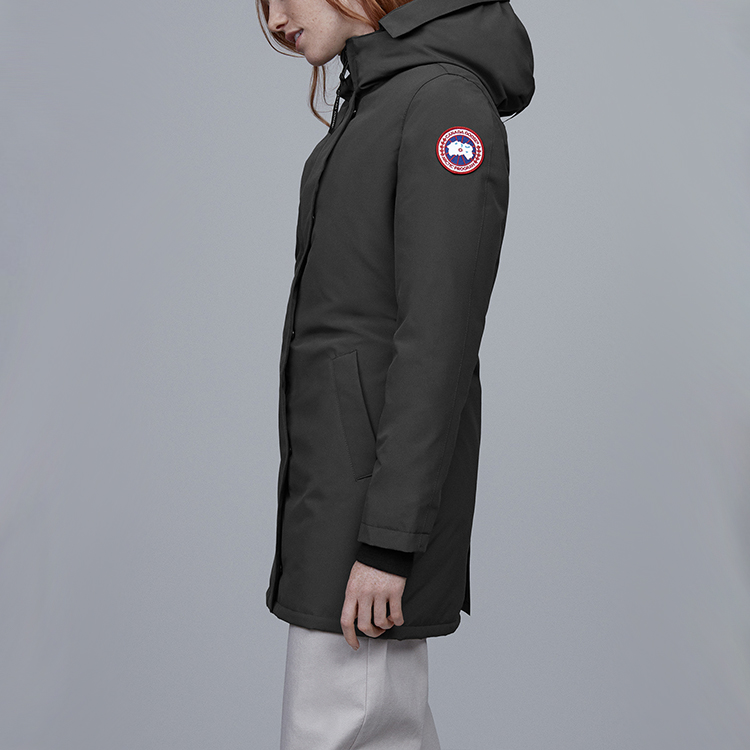 (Women) Canada Goose Logo Drawstring Parka Winter Jacket - Graphite 3037L-66 圖 6