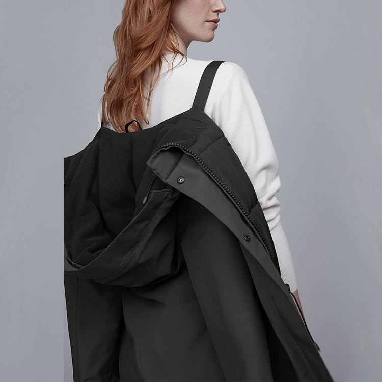 (Women) Canada Goose Logo Drawstring Parka Winter Jacket - Graphite 3037L-66 圖 7