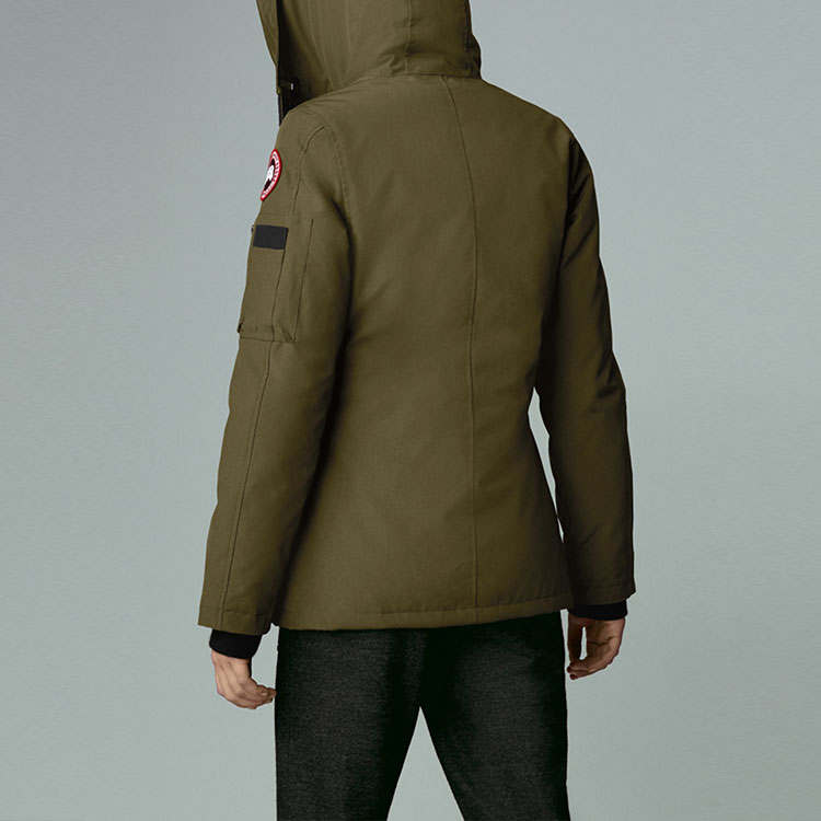 Shop (W) Canada Goose Jaket Hoodie Logo Hijau Down 2530L-49