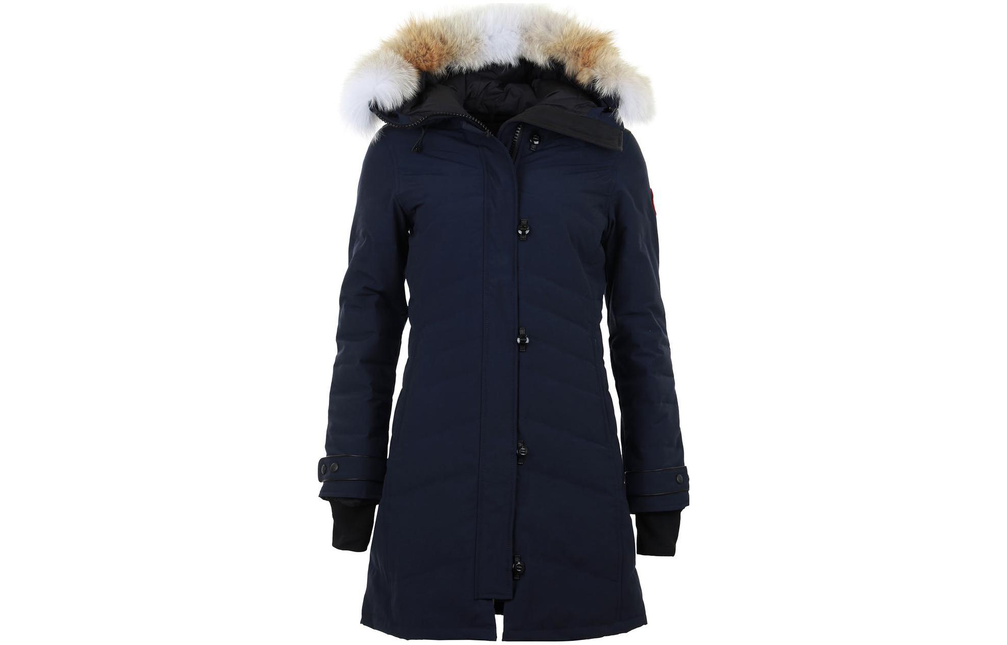 Order (W) 加拿大鵝 Lorette 藍色連帽拉鍊口袋羽絨外套 2090L-646