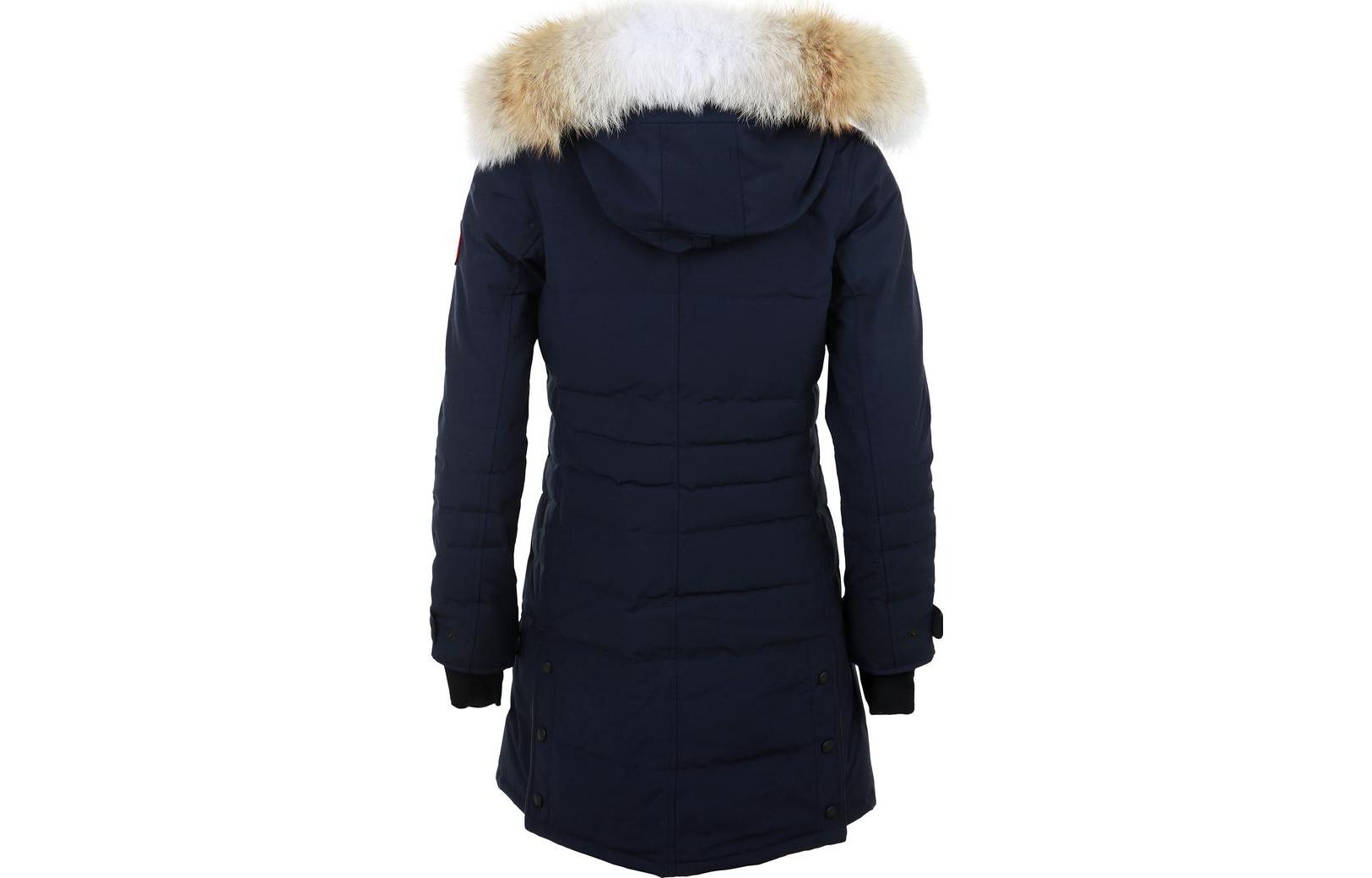 Lookbook (W) 加拿大鵝 Lorette 藍色連帽拉鍊口袋羽絨外套 2090L-646