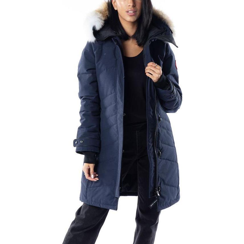 Purchase (W) 加拿大鵝 Lorette 藍色連帽拉鍊口袋羽絨外套 2090L-646