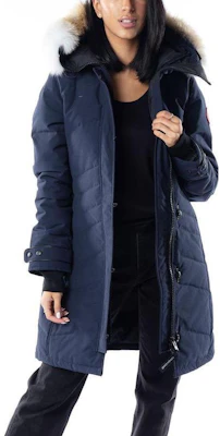 (W) 加拿大鵝 Lorette 藍色連帽拉鍊口袋羽絨外套 2090L-646 Purchase (W) 加拿大鵝 Lorette 藍色連帽拉鍊口袋羽絨外套 2090L-646