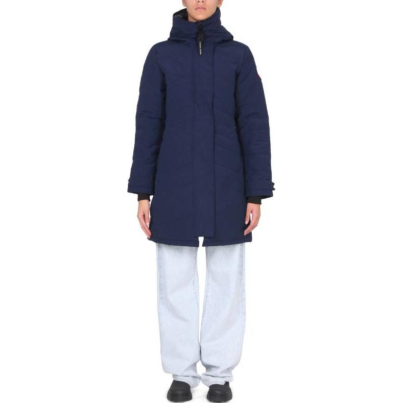 Lookbook (W) Canada Goose Lorette Down Jacket Biru FW22 Resleting Tersembunyi Warna Polos. 2090W-63