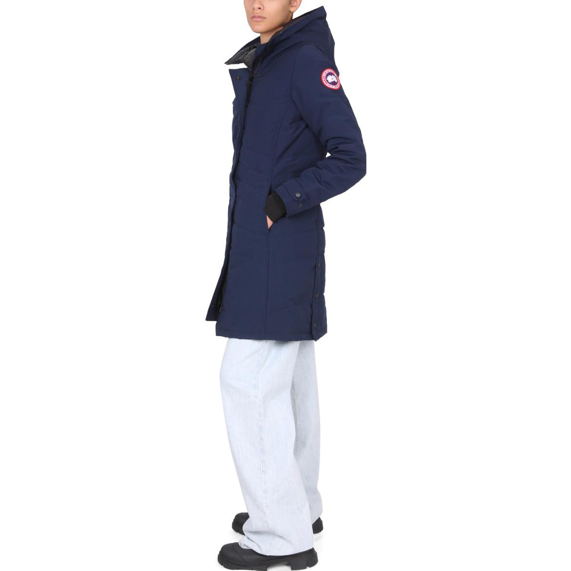 Purchase (W) Canada Goose Lorette Down Jacket Biru FW22 Resleting Tersembunyi Warna Polos. 2090W-63