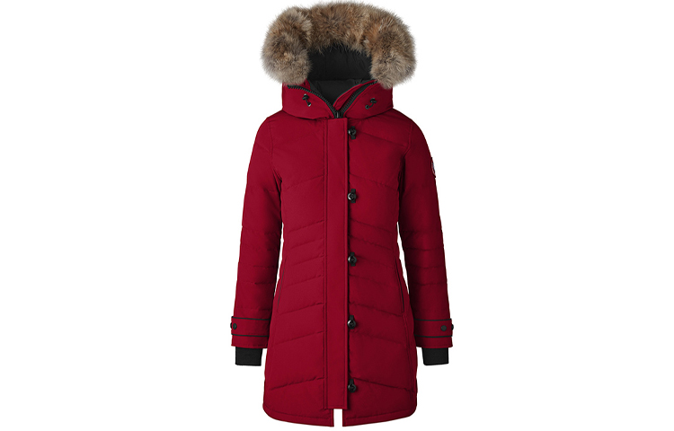 Order (Women) Canada Goose Lorette FW21 Red Down Jacket Windproof Waterproof Warm Coat 2090LA-11