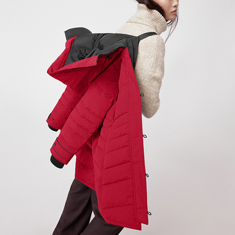 Purchase (Women) Canada Goose Lorette FW21 Red Down Jacket Windproof Waterproof Warm Coat 2090LA-11