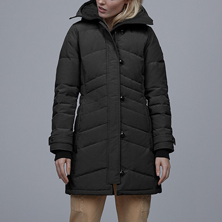 Lookbook (W) Canada Goose Lorette Mid-Length Parka Black Label Jaket Hitam 2090LB-61