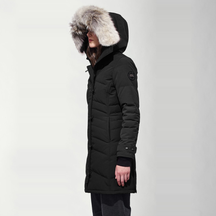 Purchase (W) Canada Goose Lorette Mid-Length Parka Black Label Jaket Hitam 2090LB-61