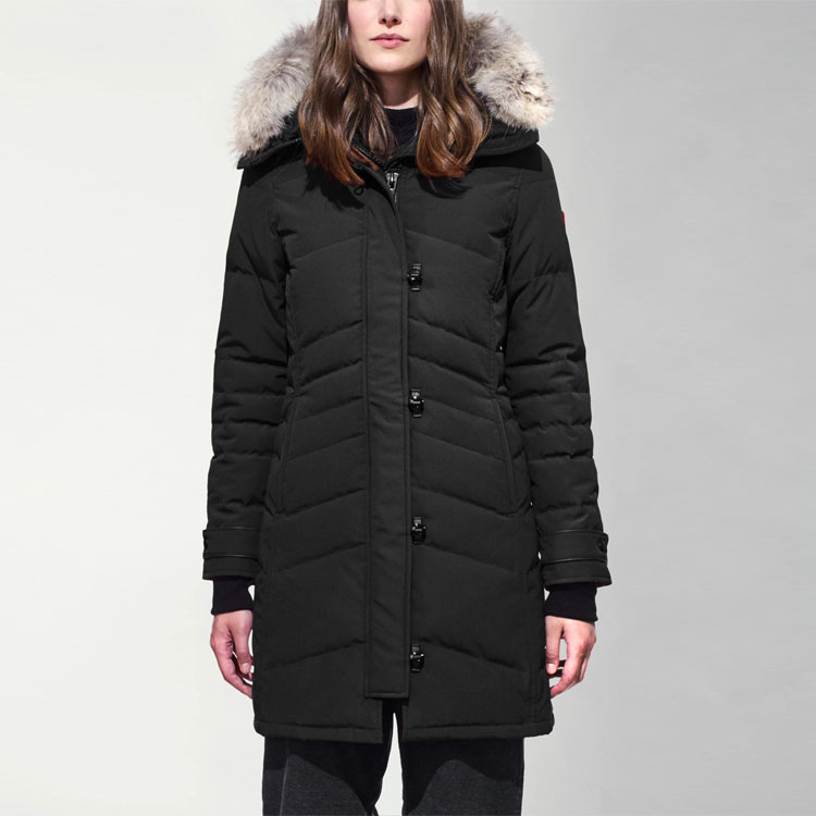 Shop (Women) Canada Goose Lorette Parka Red Badge Black Winter Jacket 2090L-61