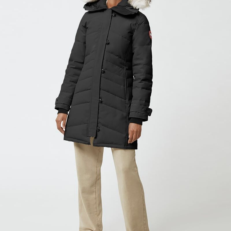 Sizing (Women) Canada Goose Lorette Parka Red Badge Black Winter Jacket 2090L-61