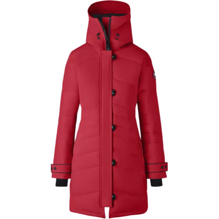 (Women) Canada Goose Lorette Red Label  Down Jacket with Hood 2090L-RED