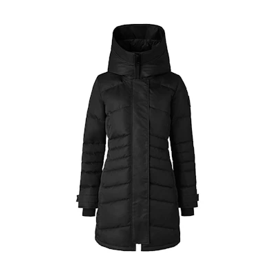 (Women) Canada Goose Lorette Slim-Fit Mid-Length Down Jacket Black 2090WB1-61