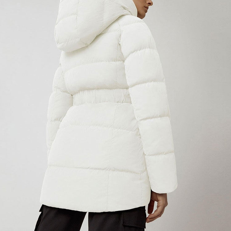 Shop (W) Canada Goose Marlow Jaket Bulu Warna Solid dengan Rekaan Bertudung 3902W-433