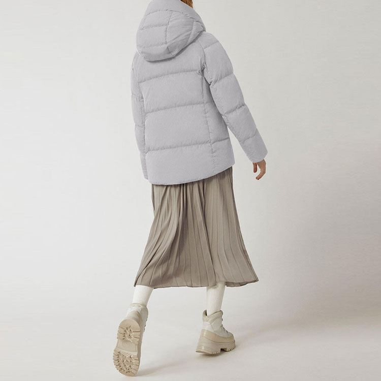 Purchase (Women) Canada Goose Marlow FW22  Moonlight Grey Down Jacket with Logo Hood. 3904W-439
