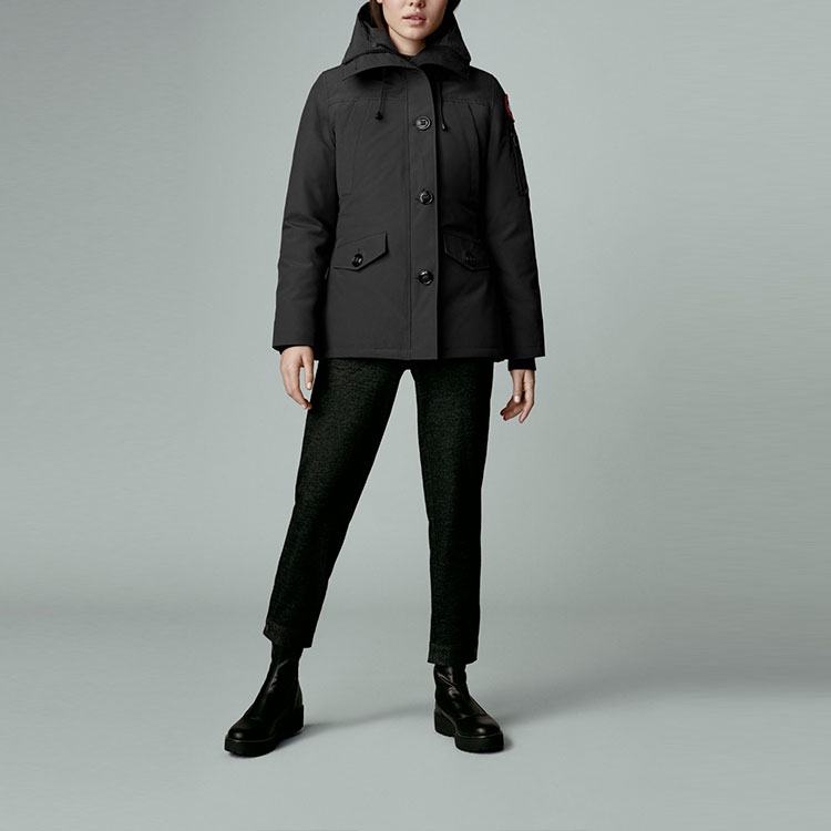 Shop (Women) Canada Goose Montebello Logo Black Down Jacket Winter Women 2530L-61