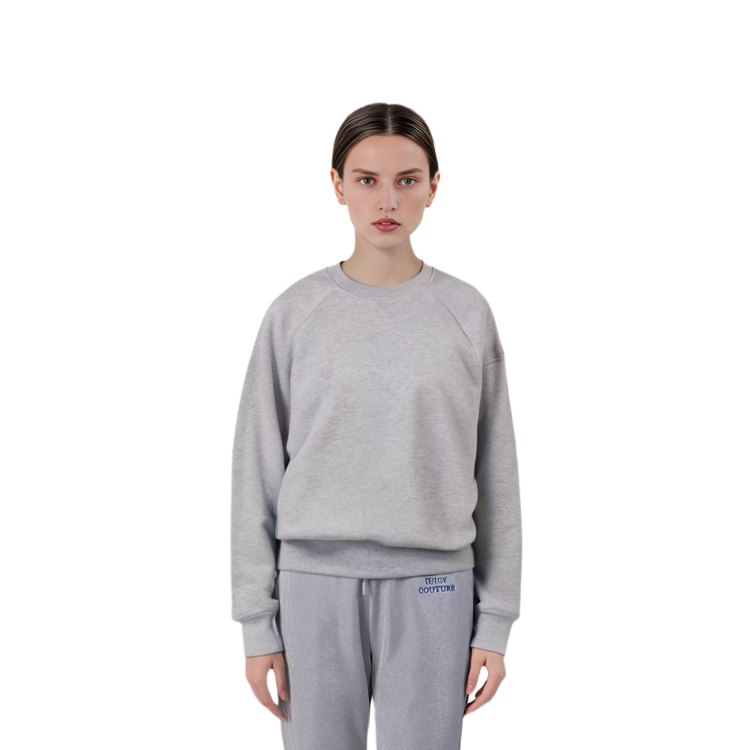 Sizing (W) 캐나다구스 머스코카 FW22 그레이 크루넥 스웨트셔츠 심플 로고 패치. 7400L-1342