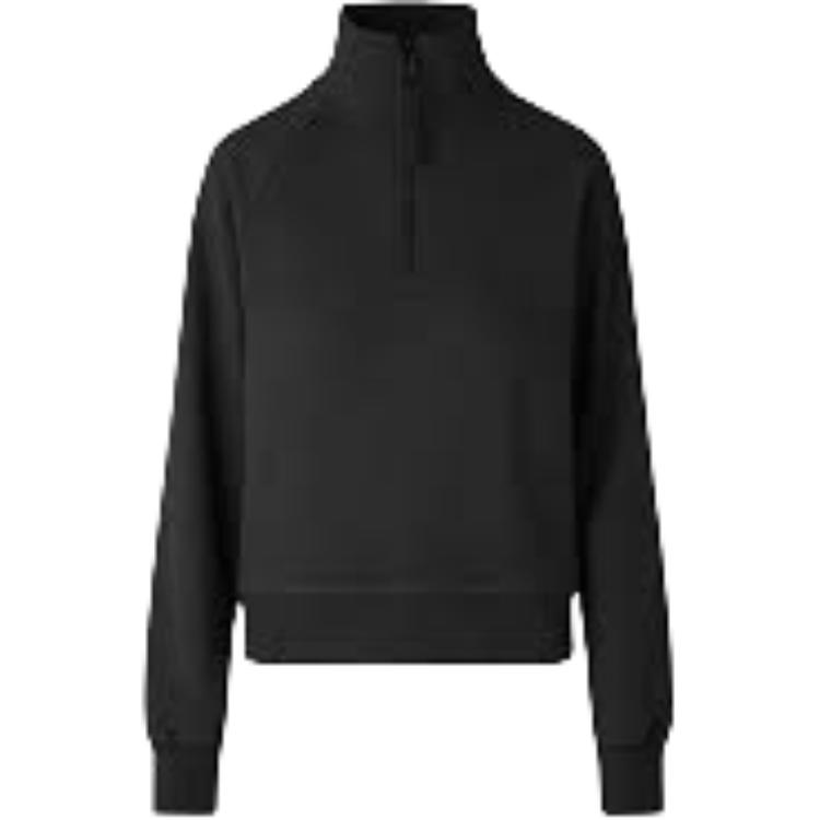 (Women) Canada Goose Muskoka Half-Zip Pullover Sweatshirt FW22  Black. 7404WB-61