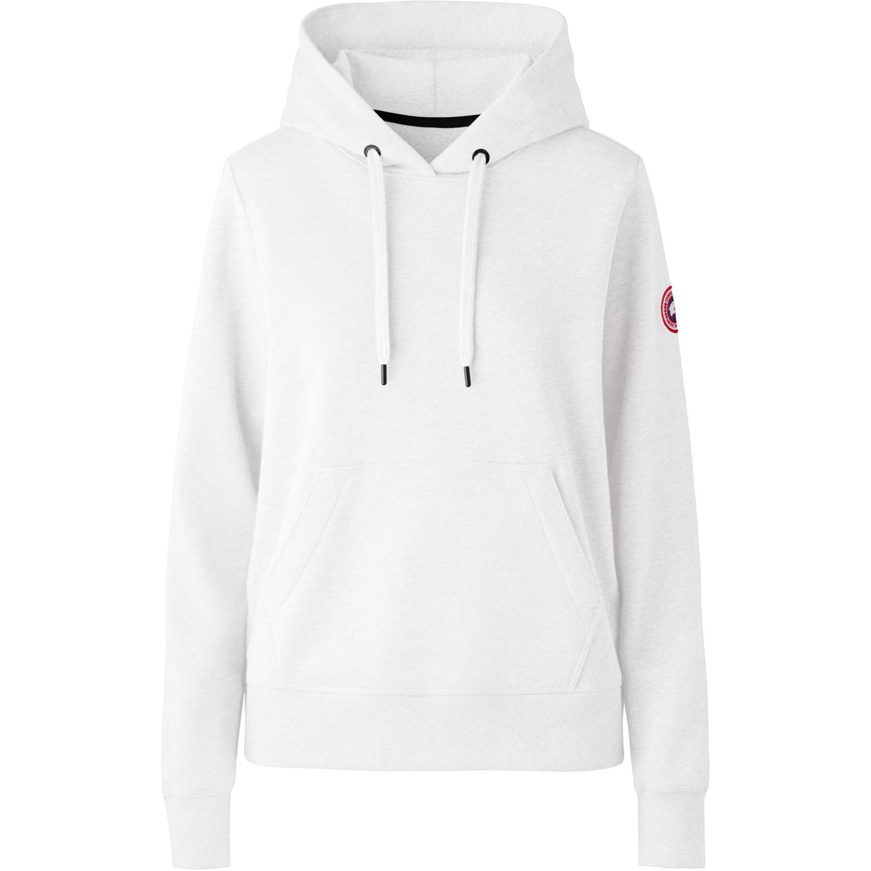 (Women) Canada Goose Muskoka Logo White Pullover Hoodie 7403L-25