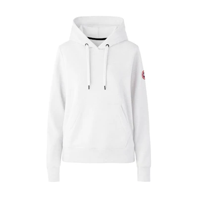 (Women) Canada Goose Muskoka Logo White Pullover Hoodie 7403L-25