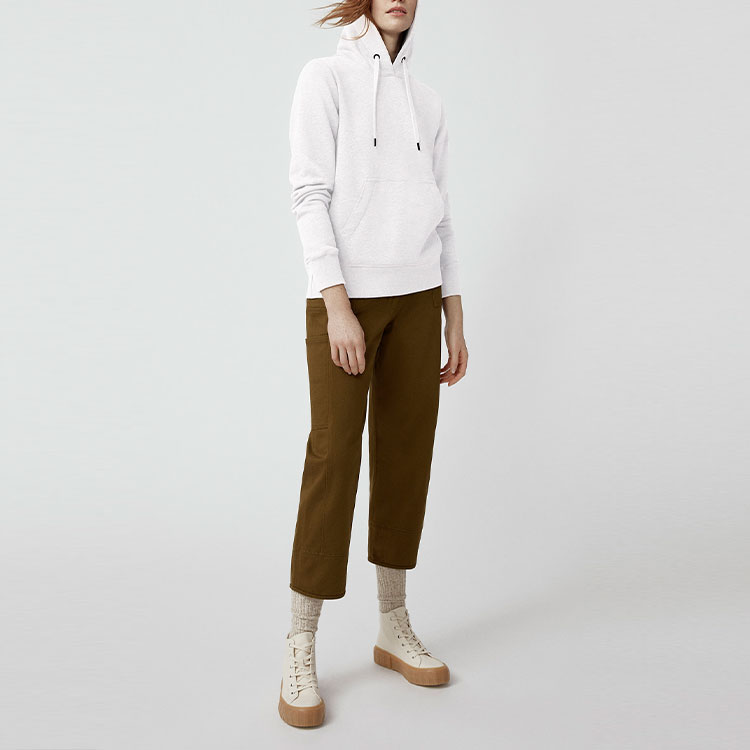 (Women) Canada Goose Muskoka Logo White Pullover Hoodie 7403L-25 圖 3