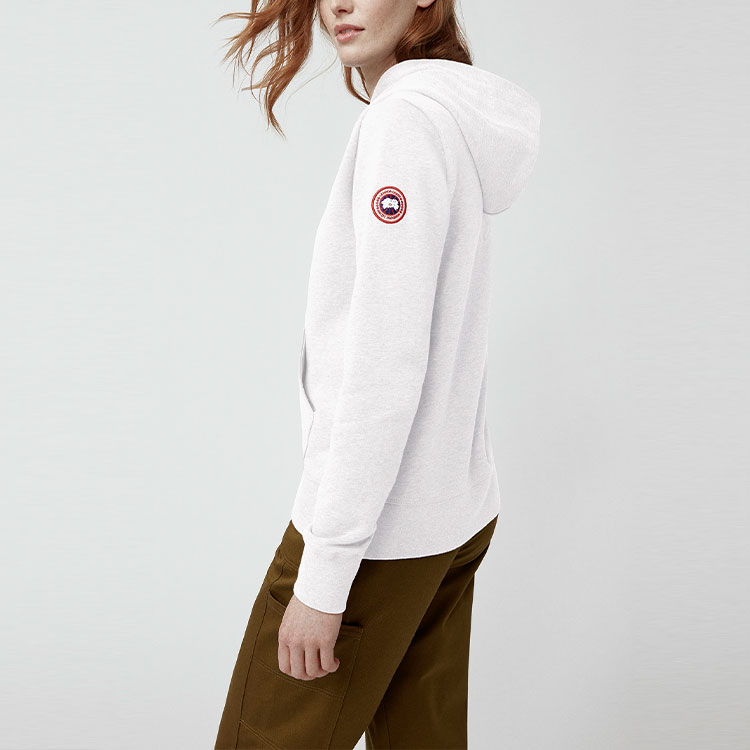 (Women) Canada Goose Muskoka Logo White Pullover Hoodie 7403L-25 圖 5