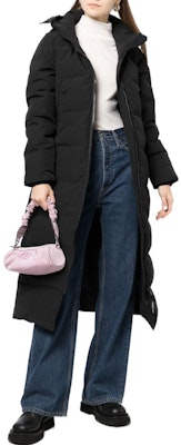 (Women) Canada Goose Mystique FW22 Long Down Jacket Black Winter Coat 3035W-61 Lookbook (Women) Canada Goose Mystique FW22 Long Down Jacket Black Winter Coat 3035W-61