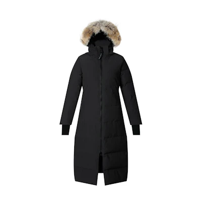 (Women) Canada Goose Mystique Parka Red Label Long Down Coat Navy Blue 3035L-67