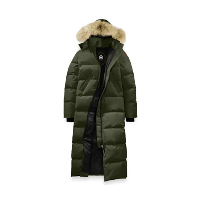 (Women) Canada Goose Mystique Red Label Waterproof Long Down Coat Women Olive Green 3035L-49