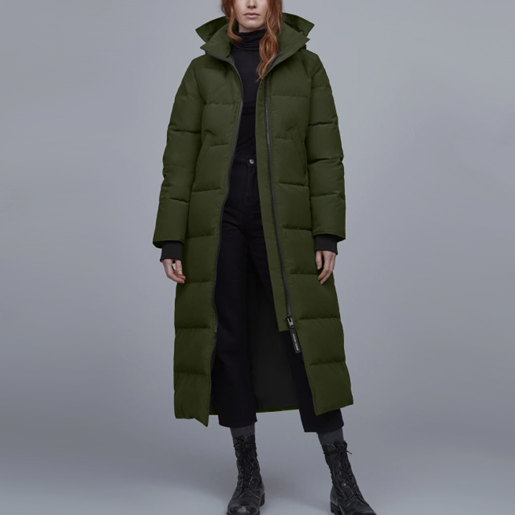 Shop (Women) Canada Goose Mystique Red Label Waterproof Long Down Coat Women Olive Green 3035L-49