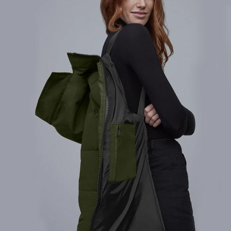 Sizing (Women) Canada Goose Mystique Red Label Waterproof Long Down Coat Women Olive Green 3035L-49
