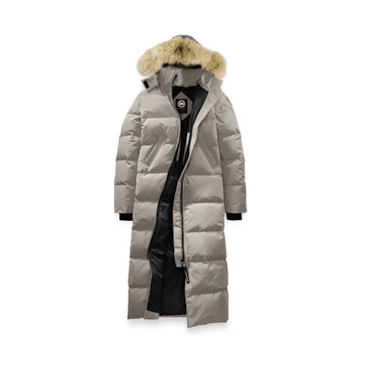 (Women) Canada Goose Mystique Series Winter Grey Long Parka Down Coat Red Label 3035L-432