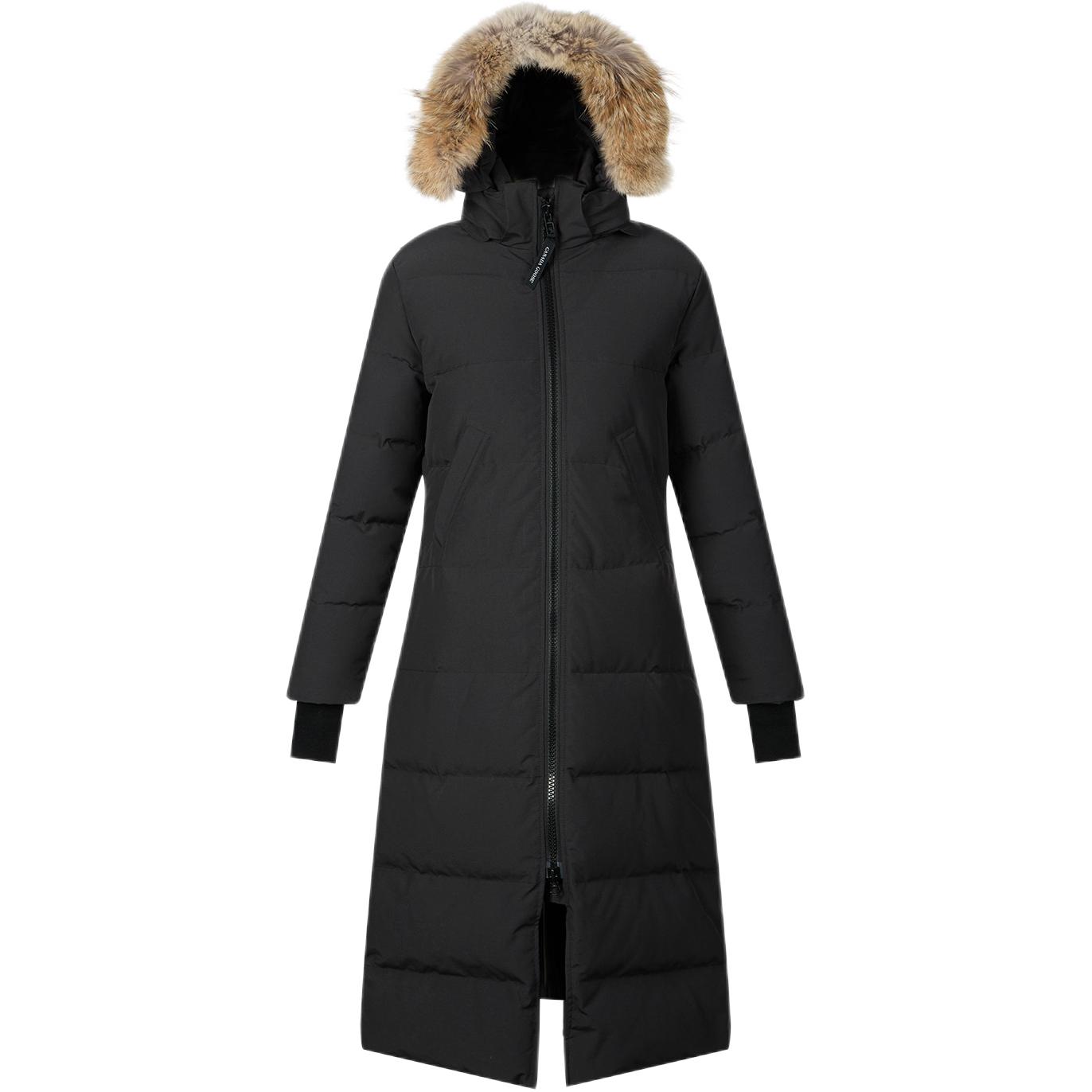 (Women) Canada Goose Mystique Slim Fit Waterproof Parka Long Down Coat Women Navy Blue 3035LA-67