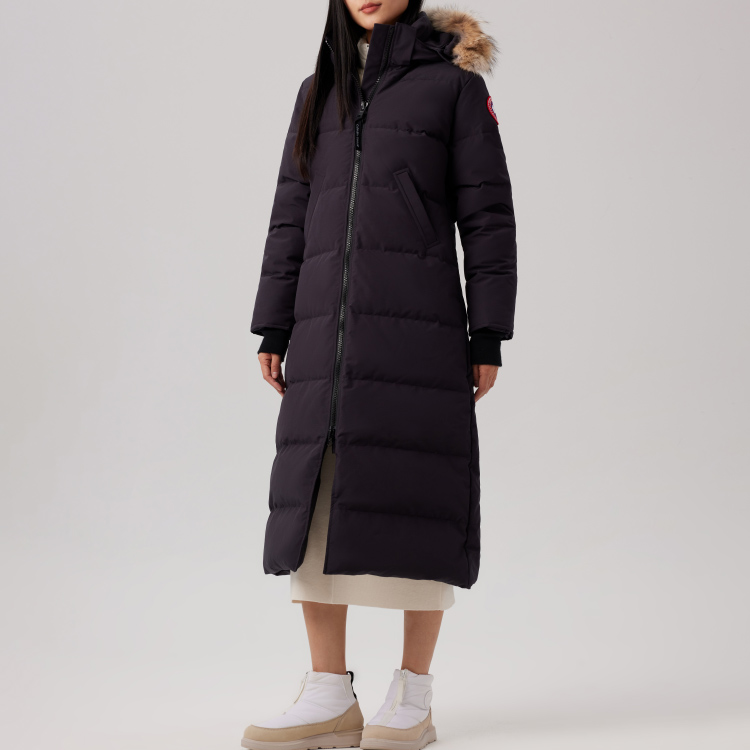 Lookbook (Women) Canada Goose Mystique Slim Fit Waterproof Parka Long Down Coat Women Navy Blue 3035LA-67