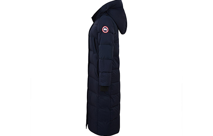 (Women) Canada Goose Navy Blue Long Parka Down Jacket with Hood Casual Style 5088L-63 圖 4