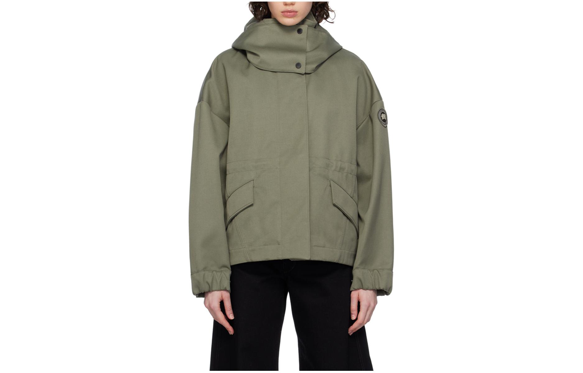 (Women) Canada Goose Olivine Zip-Up Jacket  Loose Fit Grey with Embroidered Logo. 4853W-1664 圖 2