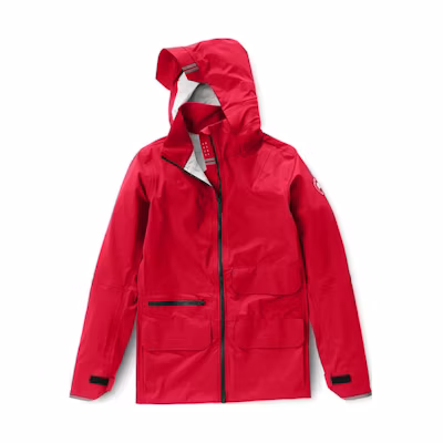 (Women) Canada Goose Pacifica Red Windproof Waterproof Hooded Jacket 5612LD-406