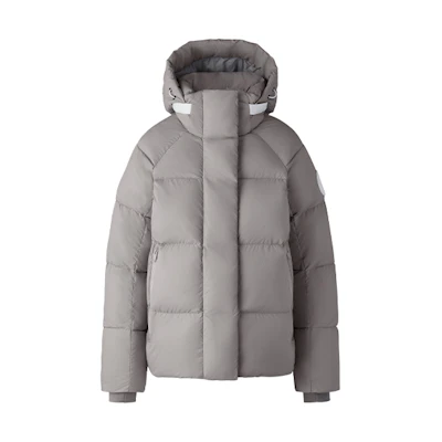 (Women) Canada Goose Pastels Short Down Jacket with Detachable Hood Moonstone Gray 2602LB1-439