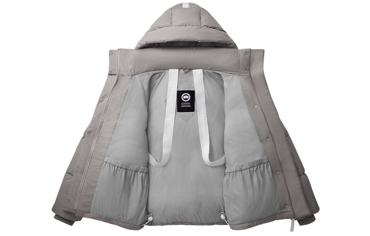 Lookbook (W) 加拿大鹅Pastels可拆卸帽短款羽绒服月光灰 2602LB1-439