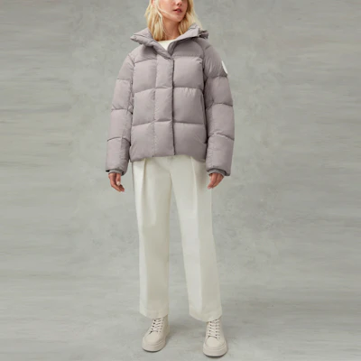 (W) 加拿大鹅Pastels可拆卸帽短款羽绒服月光灰 2602LB1-439 Shop (W) 加拿大鹅Pastels可拆卸帽短款羽绒服月光灰 2602LB1-439