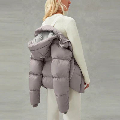 (W) 加拿大鹅Pastels可拆卸帽短款羽绒服月光灰 2602LB1-439 Cheap (W) 加拿大鹅Pastels可拆卸帽短款羽绒服月光灰 2602LB1-439