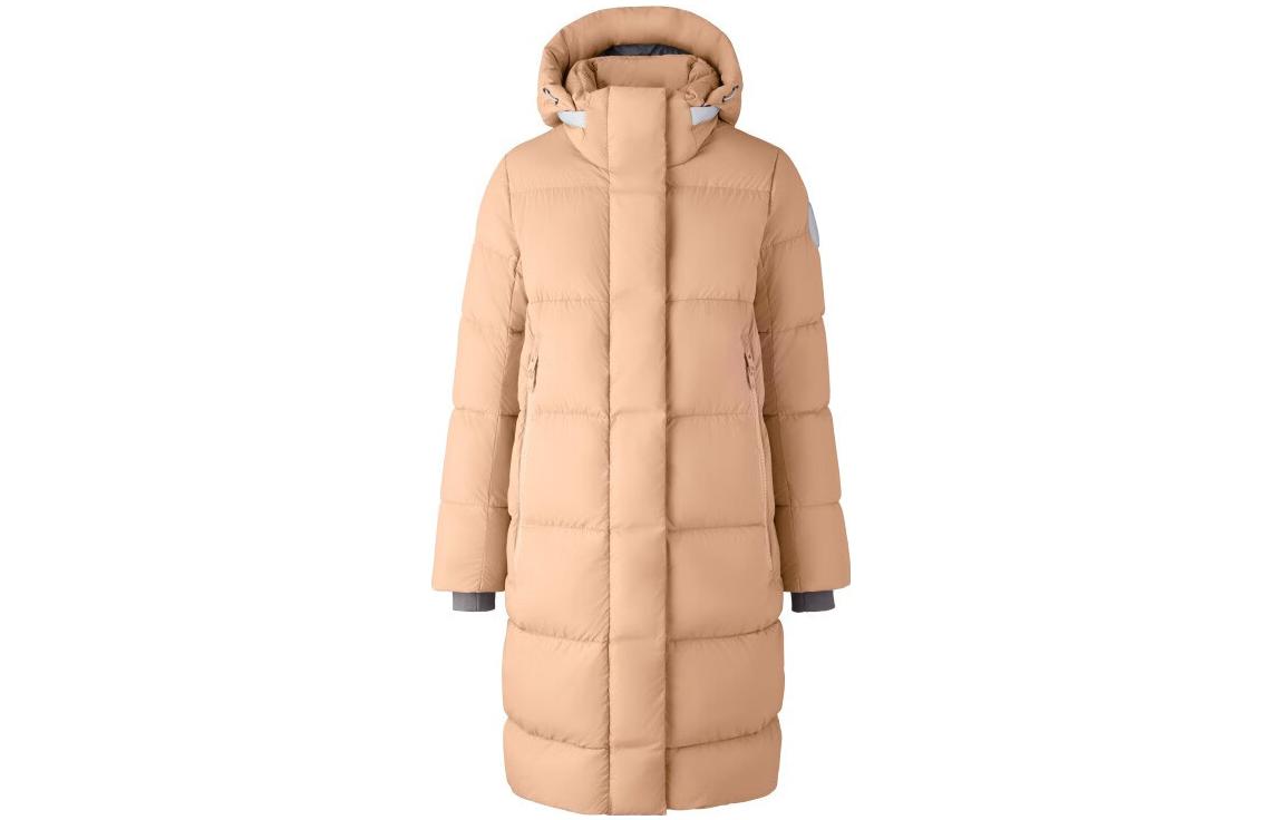 (Women) Canada Goose Pastels SS22 White Label Logo Long Puffer Jacket Women Misty Orange 2610LB1-1387 圖 2