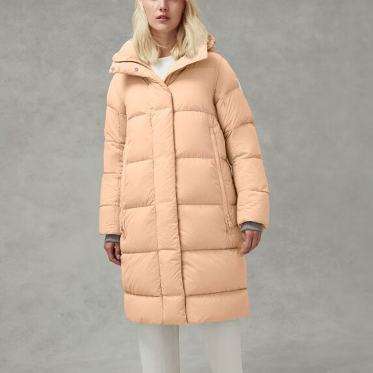 (Women) Canada Goose Pastels SS22 White Label Logo Long Puffer Jacket Women Misty Orange 2610LB1-1387 圖 3