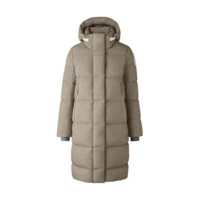 (Women) Canada Goose Pastels White Label Long Puffer Parka Coat Light Grey. 2610LB1-432